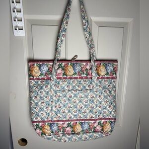 NWOT Vera Bradley Pastel Blue Vera Tote Bag Retired Pattern - LAST ONE